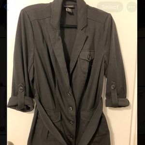 Lane Bryant black jacket with adjustable sleeves.